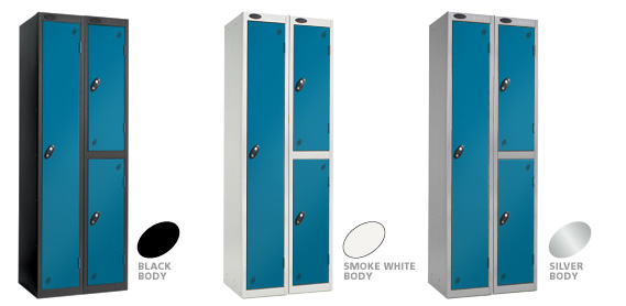 BlueRed Locker Doors with Black, Silver or Smoke White Carcase colour options.
